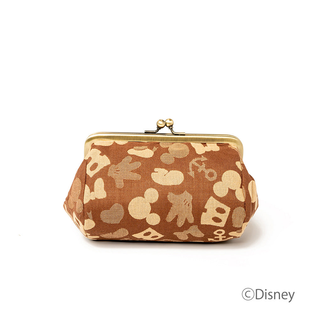 Nishijin-ori Wind-through Woven Bag-shaped Pouch [Brown]