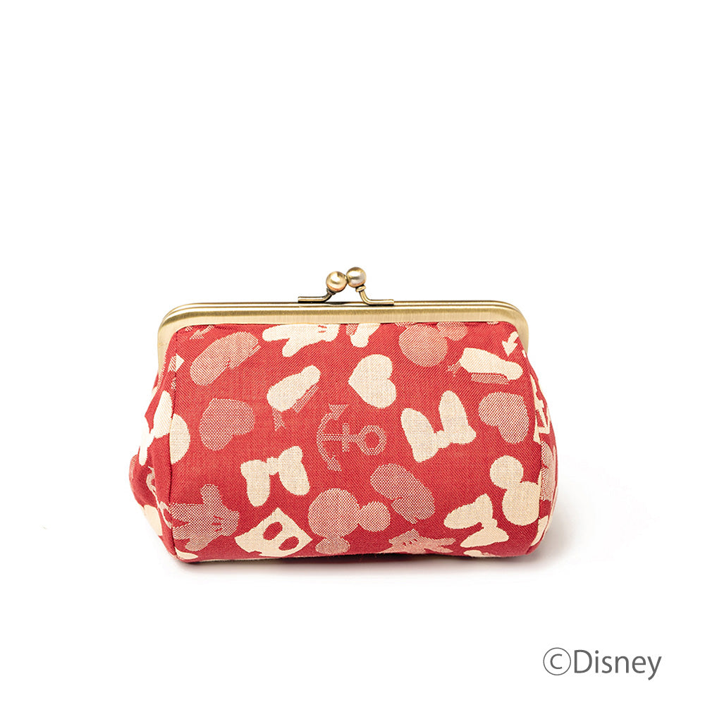 Nishijin-ori Wind-through woven bale-shaped pouch [red]