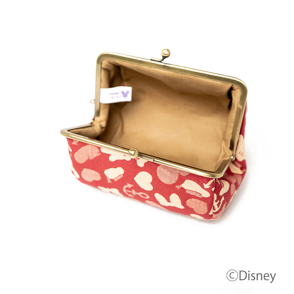 Nishijin-ori Wind-through woven bale-shaped pouch [red]