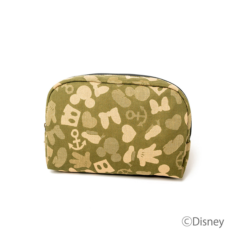 Nishijin-ori Wind-through Cosmetic Pouch [Green]